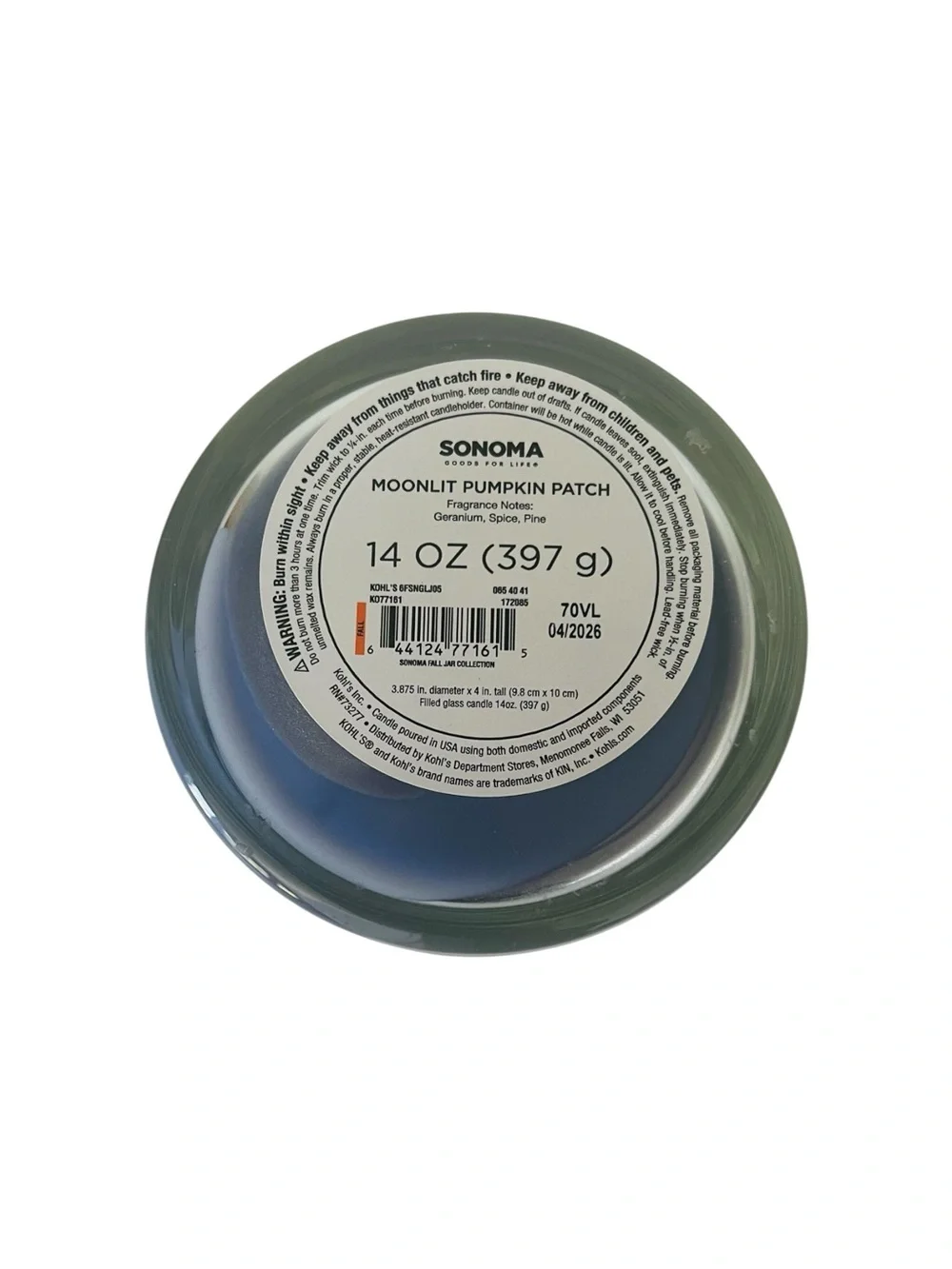Sonoma Goods For Life® Moonlit Pumpkin Patch 14 oz. 3-Wick Soy Blend Candle